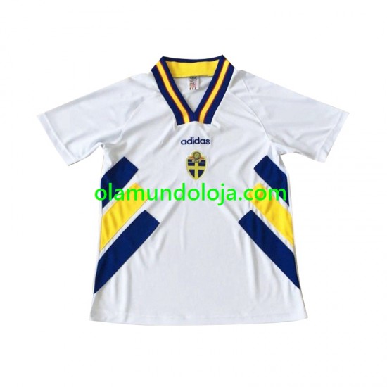 Camisola Suécia Retro Homem Equipamento Segundo 1994 Manga Curta